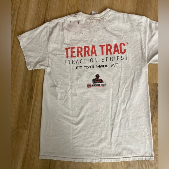 😎🤩Vintage Cotton- Dirt Is In Our DNA- Off White Shortsleeved Graphic Tee Shirt - Picture 4 of 8